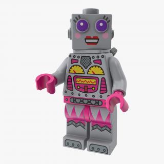 3D Lego Lady Robot Minifigure
