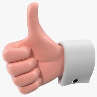 Cartoon Man Hand Thumbs-Up Gesture 3D model