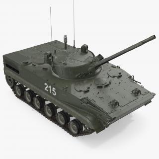 Russian Armored Vehicle BMP-3 Green Rigged 3D