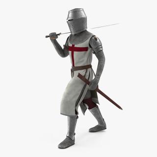 Knight Templar Walking Pose 3D