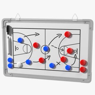 Basketball Coaching Board with Game Plan Fur 3D model