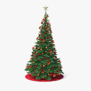 3D Christmas Tree with Golden Star Topper model
