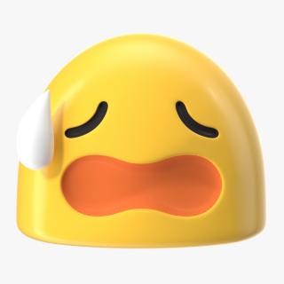 Tired Face Android Emoji 3D model