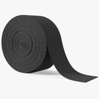 Webbing Belt Strap Roll Black 3D model