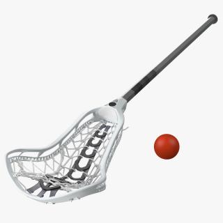 Lacrosse Stick with Ball 3D model