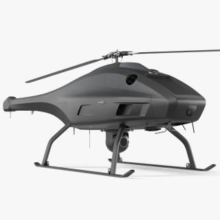 3D model UAV Helicopter Rigged for Cinema 4D