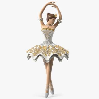 Ballerina Figure White 3D
