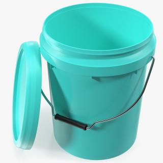 Food Grade 10L Plastic Bucket 3D model