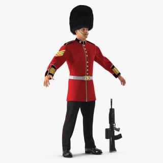 British Royal Guard Soldier 3D