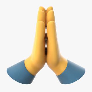 3D Folded Hands Emoji model