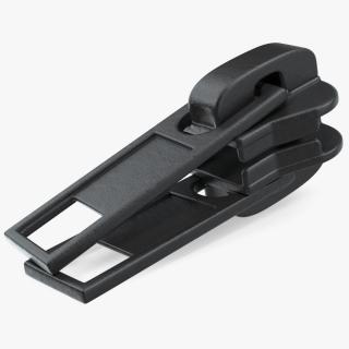 Two Sided Plastic Zipper Slider Black 3D