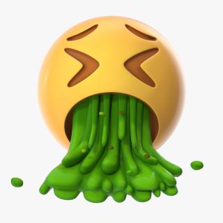 Face Vomiting Emoji 3D model