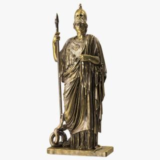3D Statue Goddess Athena Bronze model