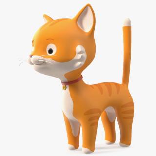 Funny and Cute Cartoon Cat Rigged for Cinema 4D 3D