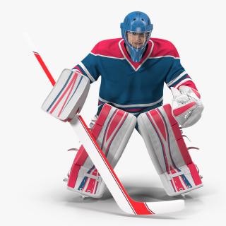 Hockey Goalkeeper Fully Equipped Rigged 3D model