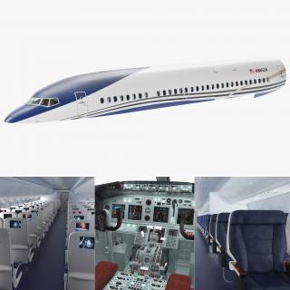 Passenger Airplane Interior 3D