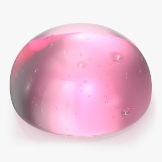 3D Pink Gel Drop model