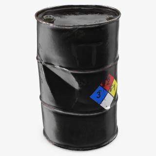 3D model Rusty Chemical Barrel NFPA 704