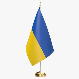 3D Table Flag Ukraine model