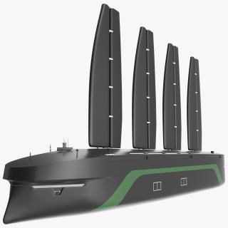 3D model Modern Sail Powered Sea Vessel