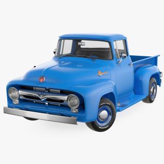 1956 Ford F100 Pickup Truck Rigged 3D model