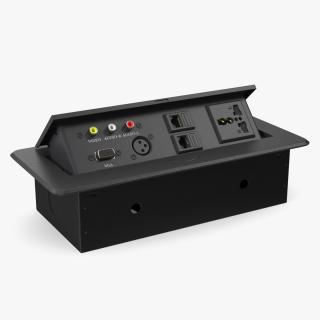 3D model Office Furniture Tabletop Switch Socket Black