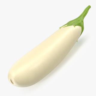 White Eggplant Aubergine 3D model