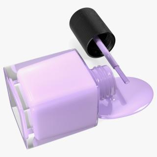 3D Spilled Fingernail Polish Lilac
