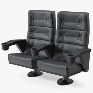 3D Phantom P40 Leather Cinema Chairs for Two Places model