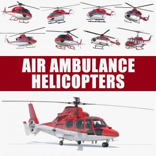3D Air Ambulance Helicopters Collection
