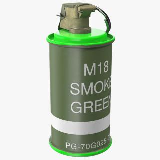 3D M18 Colored Smoke Grenade Green