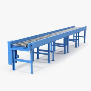 3D model Conveyor Belt Roller Blue