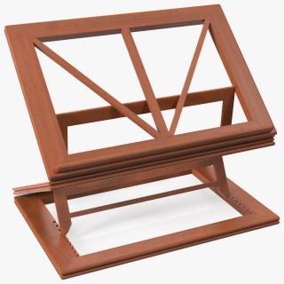 Collapsible Wooden Book Stand 3D model