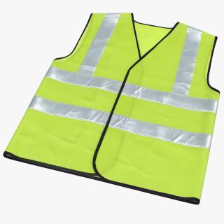 3D model Yellow Hi Vis Safety Vest