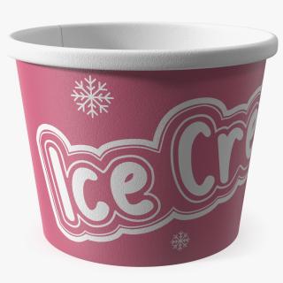 Ice Cream Pink Cup Empty 3D model