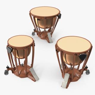 3D Kettle Drums 3D Models Set
