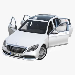 3D Mercedes S560 Maybach Rigged model