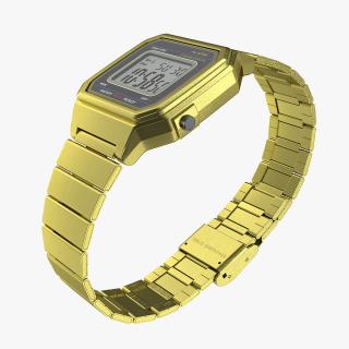 3D Golden Electronic Watch model