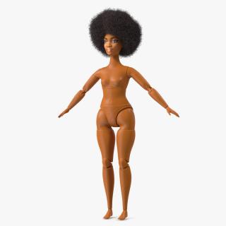 3D model Barbie Looks Doll Elle GTD91 Neutral Pose Fur