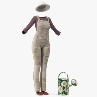 Gardening Outfit with Watering Can 3D model