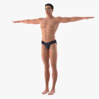 Fitness Athletic Man T-Pose 3D