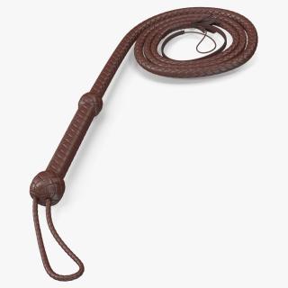 3D Cowboy Whip Brown Rigged for Maya model