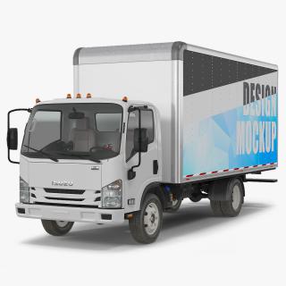 3D Box Truck Isuzu NPR 2018 Mockup