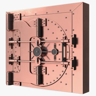 3D model Vintage Copper Bank Vault Door