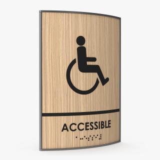 Accessible Restroom Braille Sign 3D