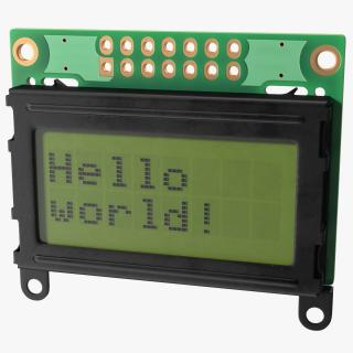 3D Character LCD Display Green OFF