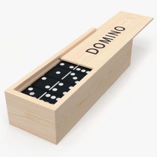 3D model Black Domino Knuckles in Wooden Box