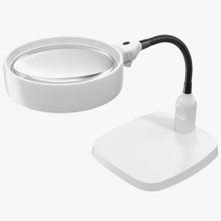 Illuminated Tabletop Magnifying Glass Lamp 3D