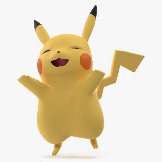 3D Pikachu Happy Pose model