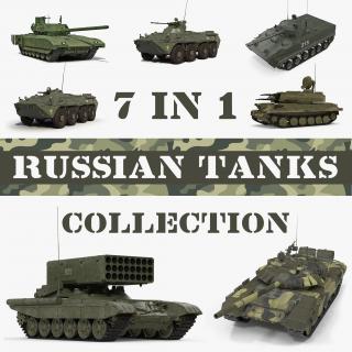 Russian Tanks Collection 3D model